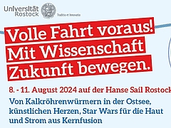 Plakat der Science@Sail mit Schwerpunkten der Veranstaltung